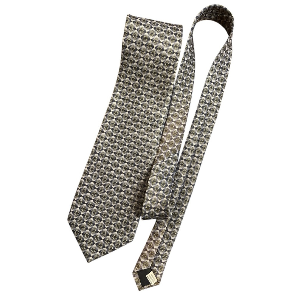 Ivre Hausse Microfiber Tie Black & Grey Geometric Pattern – 58” x 4” (3/$25)
